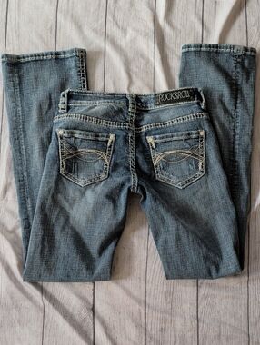 Rock & Roll Women's Bootcut Jeans in Faded Blue